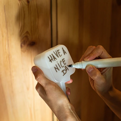 Zavlažovač rostlin - bílá tabulka s keramickou nožkou, 200 ml - 10