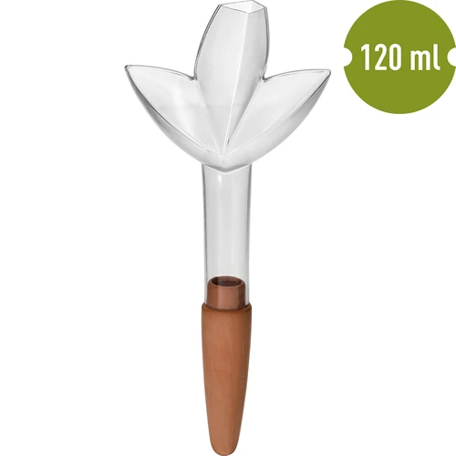 Zavlažovač rostlin – průhledný list s keramickou nožkou, 120 ml - 2