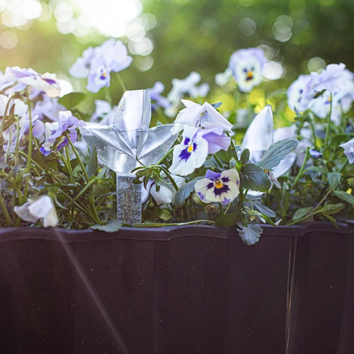 Zavlažovač rostlin – průhledný list s keramickou nožkou, 120 ml - 11