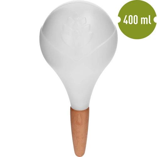 Zavlažovací koule pro rostliny, bílá matná s keramickou nožkou, 400ml - 2