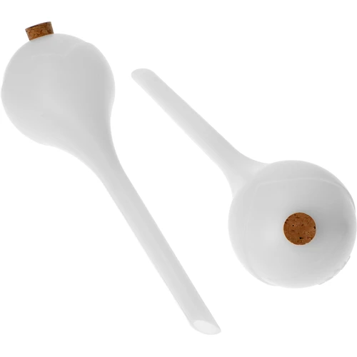 Zavlažovací koule pro rostliny, bílé poloprůhledné s korkem, 400 ml, 4 ks. - 2