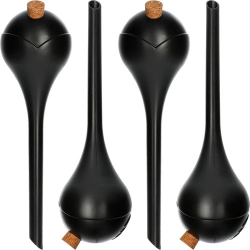 Zavlažovací koule pro rostliny, černé matné, s korkem, 400ml, 4 ks.