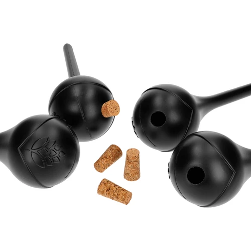 Zavlažovací koule pro rostliny, černé matné, s korkem, 400ml, 4 ks. - 3