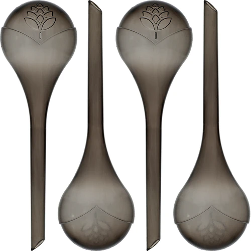 Zavlažovací koule pro rostliny, černé průhledné, 400 ml, 4 ks