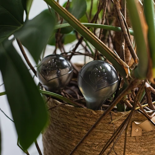 Zavlažovací koule pro rostliny, černé průhledné, 400 ml, 4 ks - 13