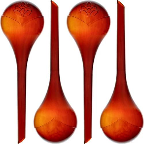 Zavlažovací koule pro rostliny, jantarové průhledné, 400 ml, 4 ks