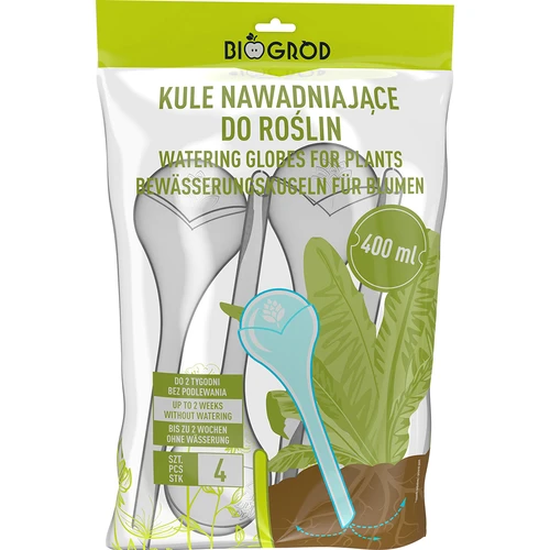 Zavlažovací koule, průhledné, 400 ml, 4 ks - 3