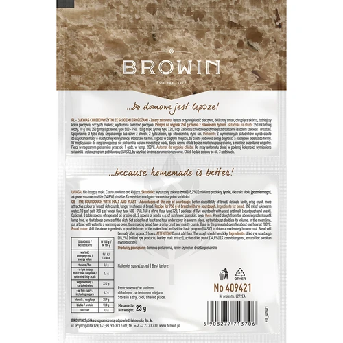 Žitný chlebový kvásek s droždím a sladem - 23g - 2