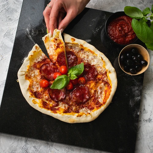 Žulový kámen na pizzu obdélníkový 37 x 35 cm - 10