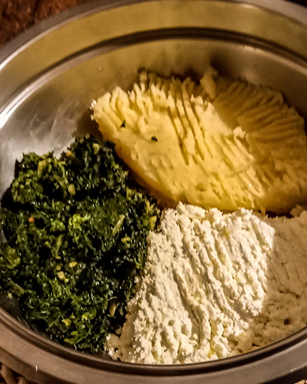 Kynutá hvězda se špenátem