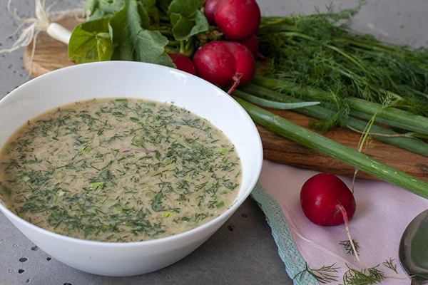 Okroška - studená polévka na chlebovém kvasu
