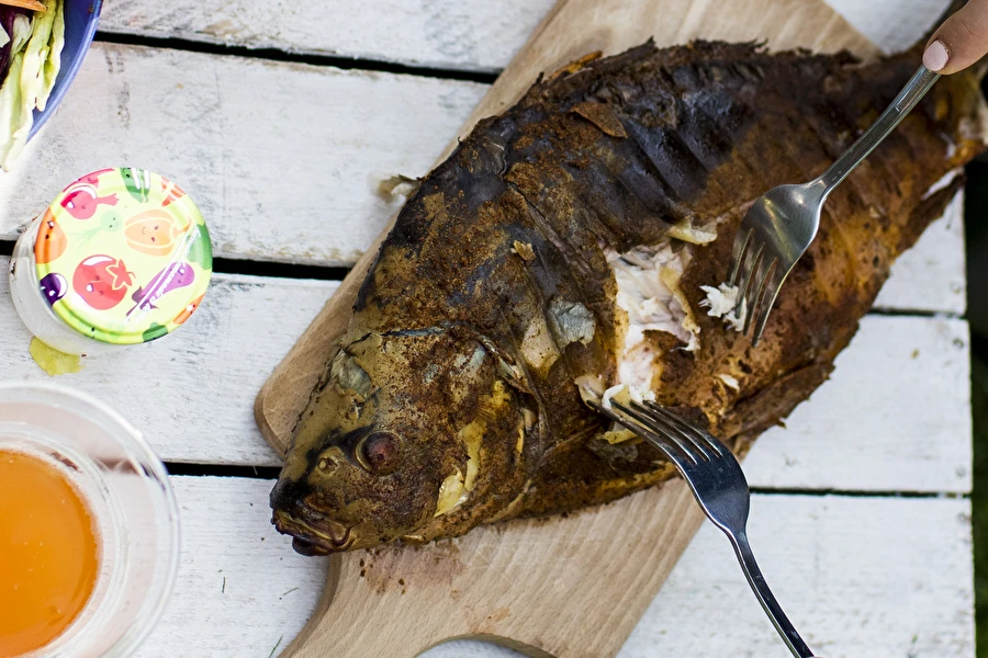 Kapr na Štědrý večer – uzený