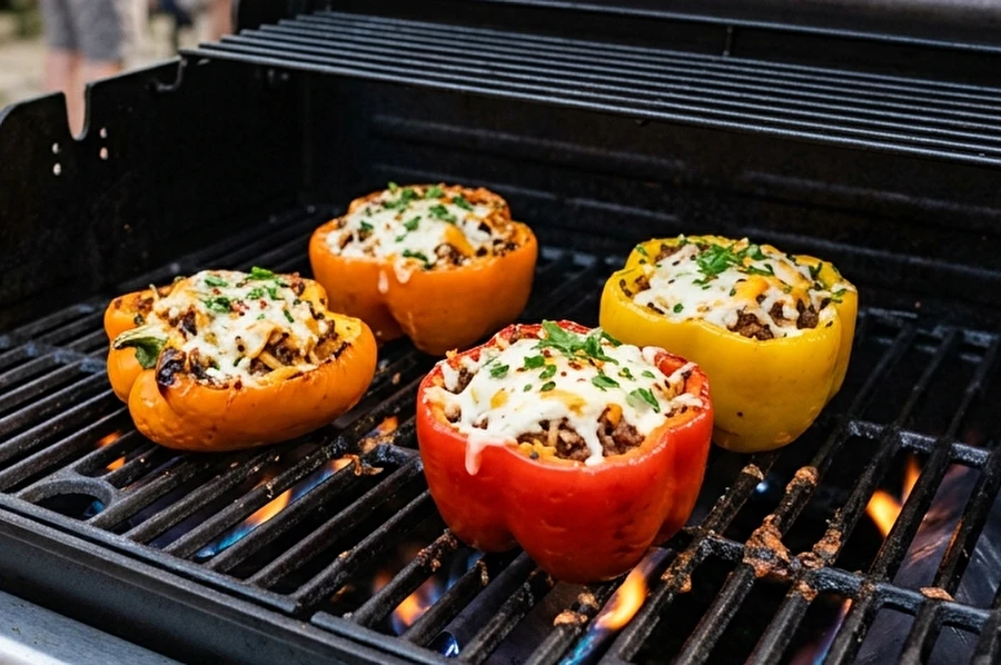 Browin Przepiśnik - Plněné papriky z plynového grilu